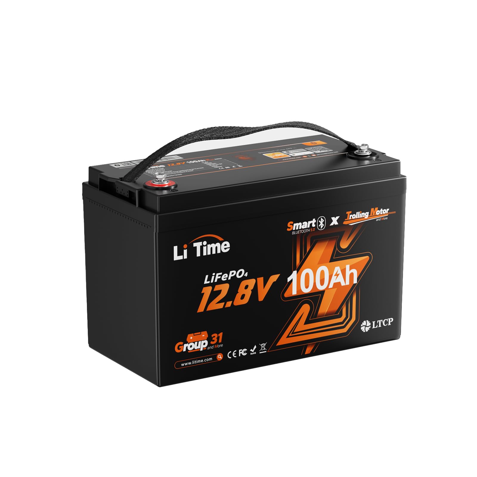 Amazon | LiTime 12V 100Ah TM Bluetooth リン酸鉄リチウムイオン