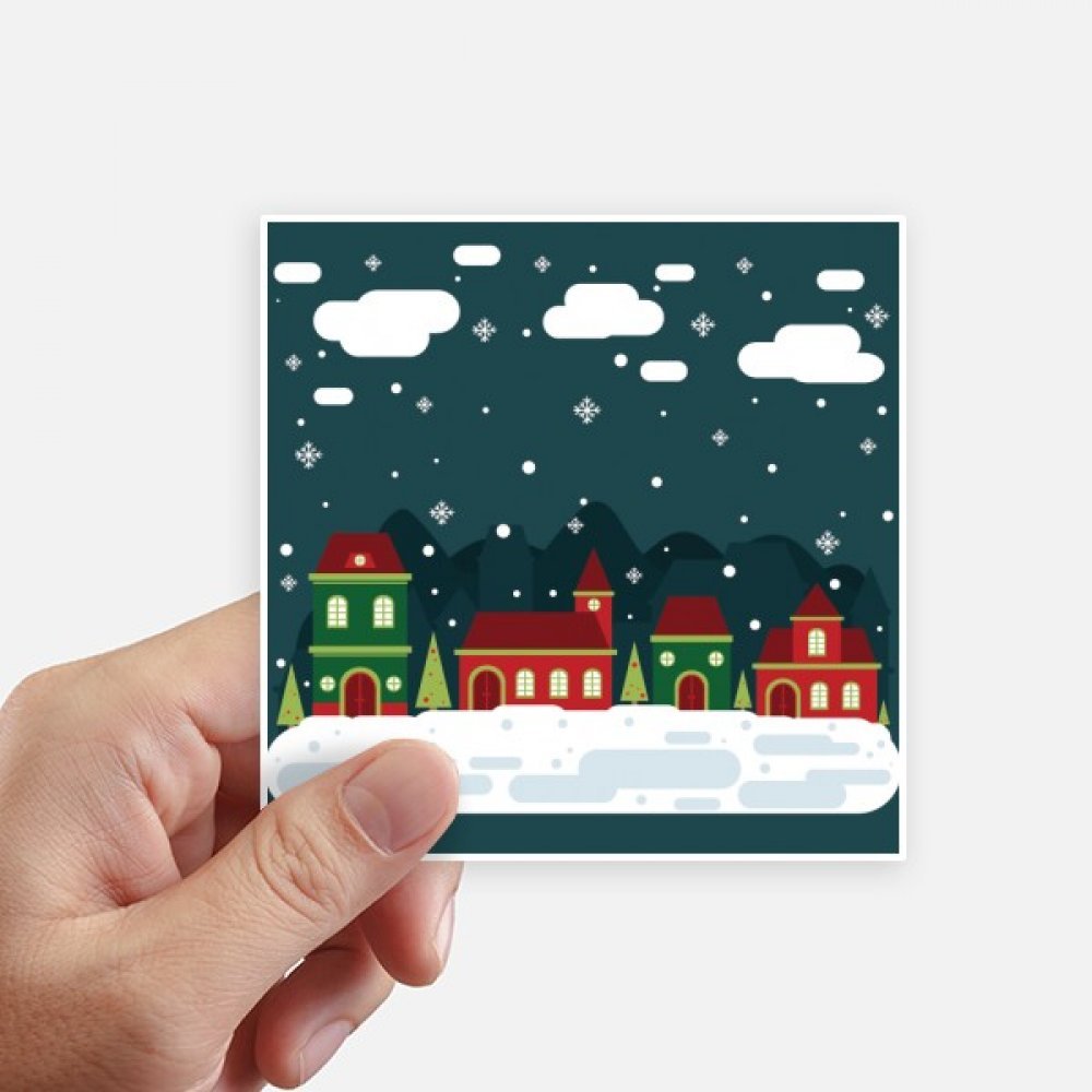 Autocollants arbre de flocon de neige imperméables 10cm x 10cm pour customisation moto et mur