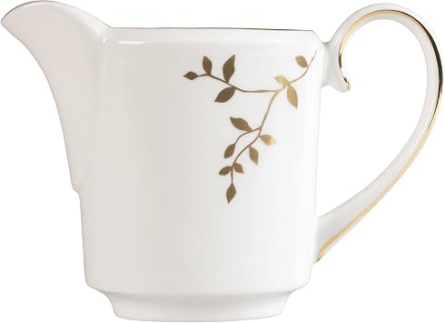 Wedgwood Gilded Leaf Creamer Imperial, White
