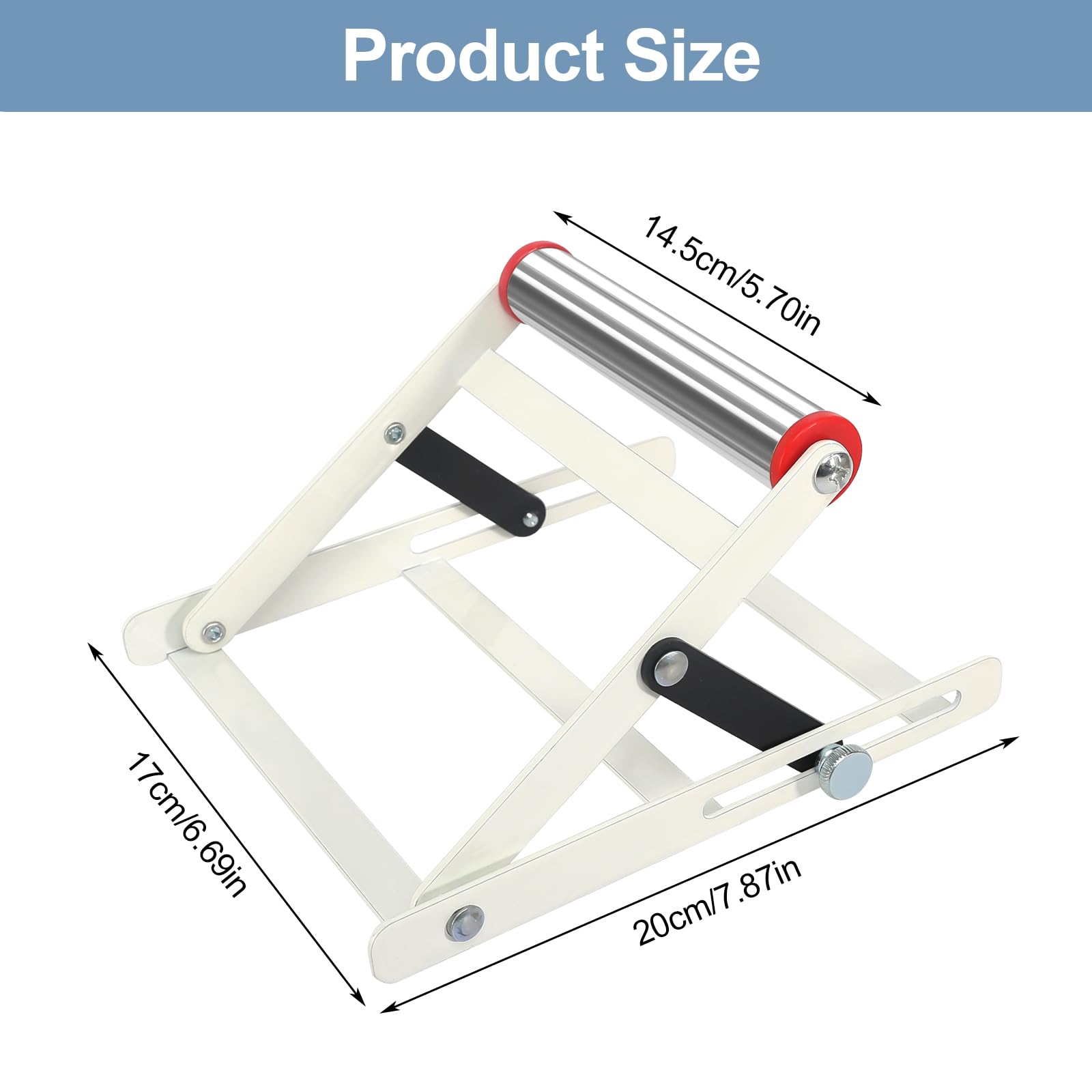 TXPZOH Adjustable Cutting Machine Support Frame Table Saw Stand with Roller Height Adjustable 55-135mm Metal Cutting Machine Work Support Stand Foldable Metal Cutting Machine Attachment - Image 2