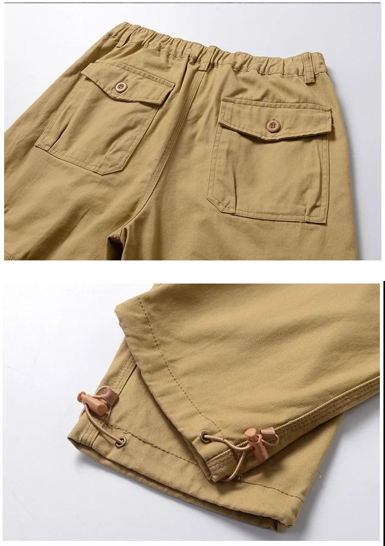 Pantalones de Carga Tácticos para Hombre Tallas Grandes, de Pierna Ancha y Algodón, Utilitarios para Deportes