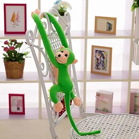 Amazon ぬいぐるみ ぶら下げおもちゃロングアーム尾猿 カーテン飾り 動物 贈り物 綿 緑 ぬいぐるみ おもちゃ