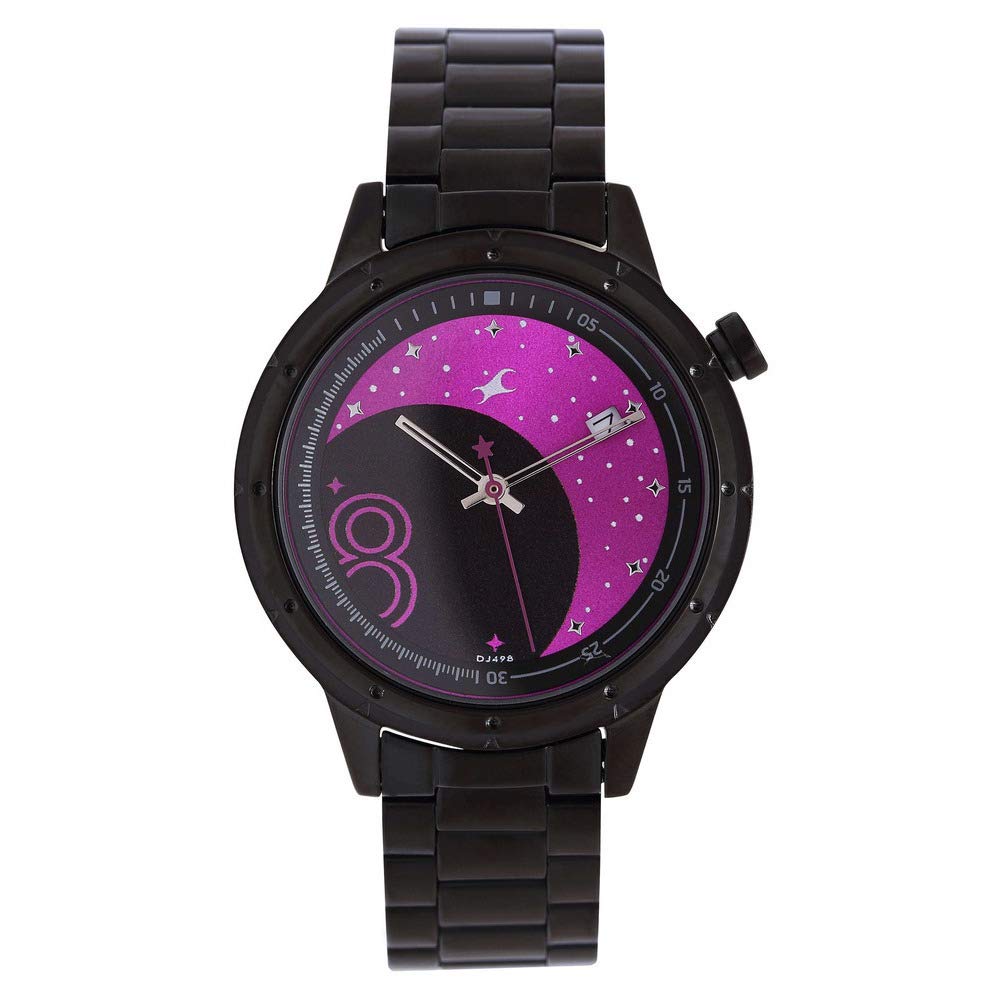 Fastrack Space Rover Quartz Analog with Date Bicolour Black Dial Stainless Steel Strap Watch For Girls-NP6194NM01 (B07Z4T773W) Amazon Price History, Amazon Price Tracker
