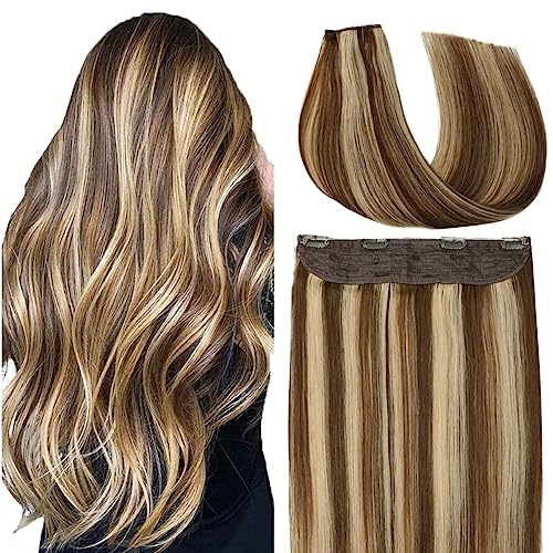 VINBAO Halos Hair Extensions 85g #4P27 Balayage 20 Inch
