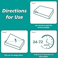 Vista 8 de Orthopedic Bed Wedge Pillow Set for Sleeping 4 PCS - Adjustable Triangle Pillow for Neck Leg Support with Washable Cover - 35D Foam Wedge Pillow