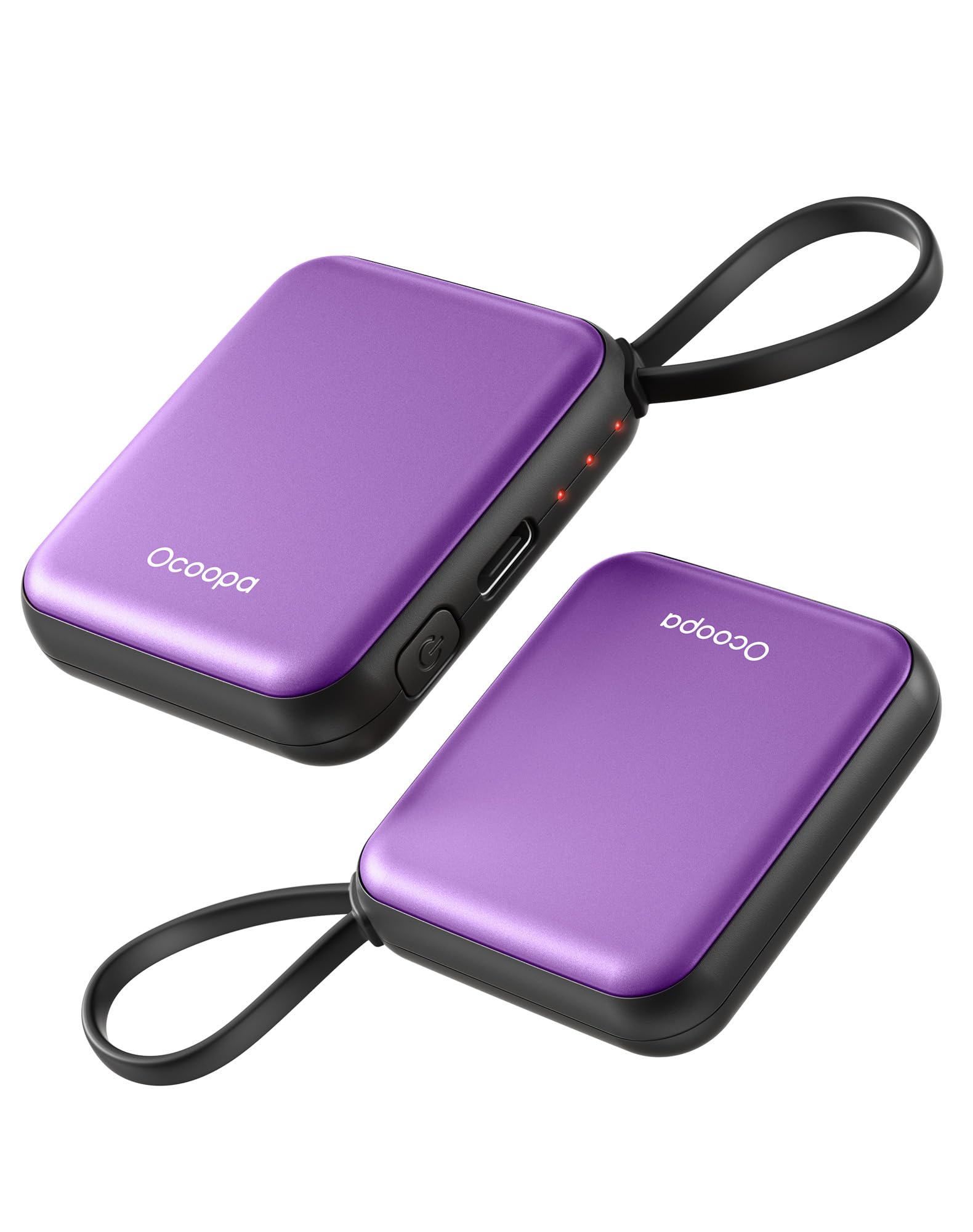 OCOOPA Scaldamani Elettrico 2 Pezzi, Portatile Scalda Mani USB Ricaricabile 4000mAh, 3 Livelli fino a 52°C, Utile Regalo di Natale, Ideale per Sci Invernale, Viaggi e Attività all’Aria Aperta,UT5 Nano