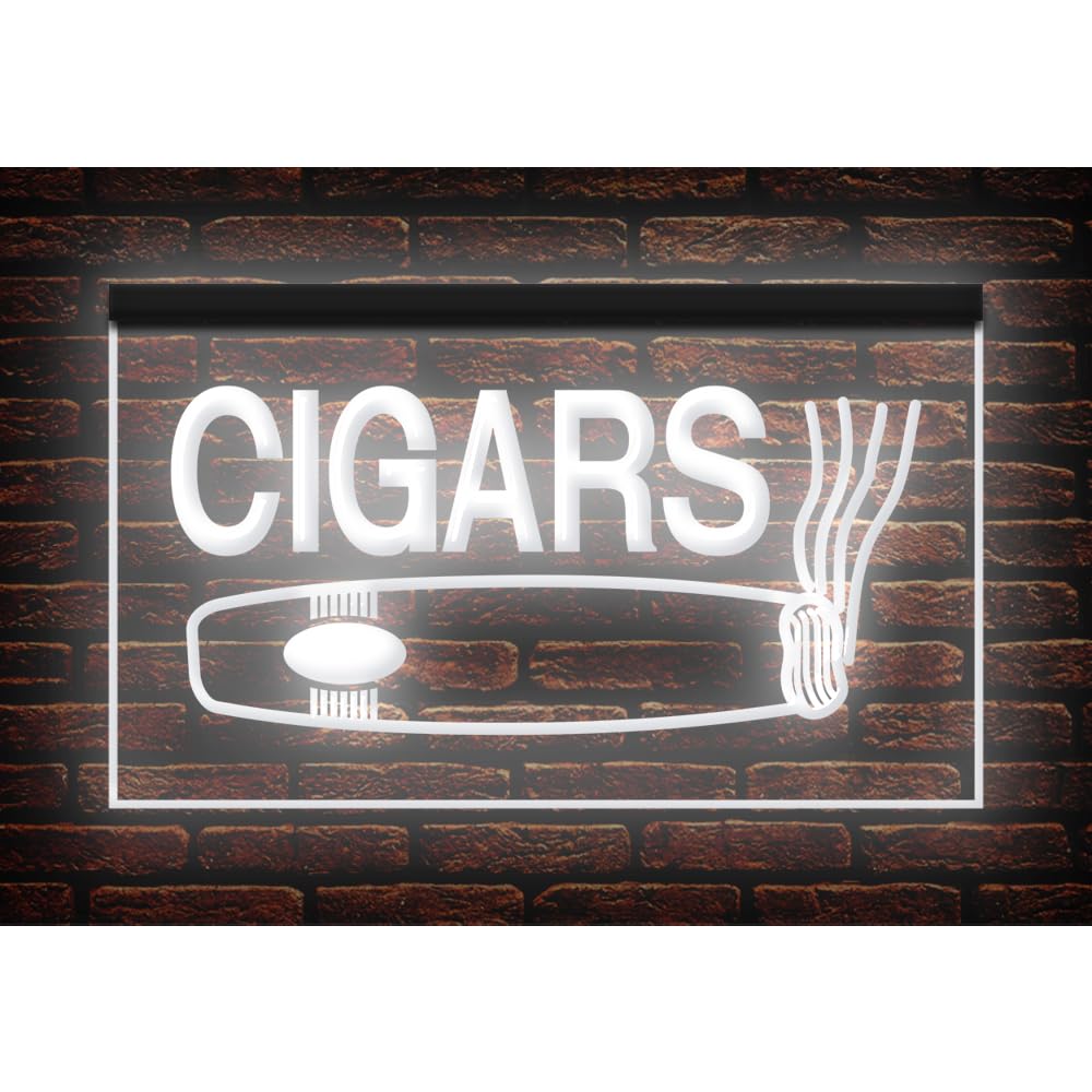 200001 Cigars Cuban Production Tobacco Shop Store Open Room Home Decor Display LED Light Neon Sign 21 5