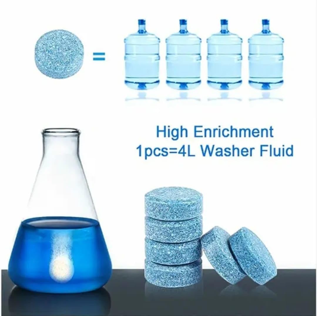 C.HERRY 25pcs Car Windshield Washer Tablets – Solid Effervescent Glass Cleaner for Auto Window, Wiper, Mirror – Compact, Powerful, Streak-Free Cleaning, Eco-Friendly, Long-Lasting Formula - Image 3 thumbnail