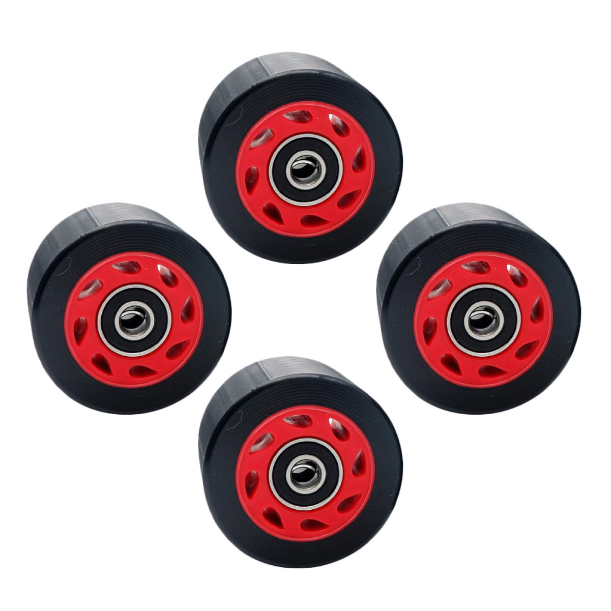 Parliky Skating Accessories 4 Pcs Set Double Wheel Roller Wheels for Boys and Girls Practical