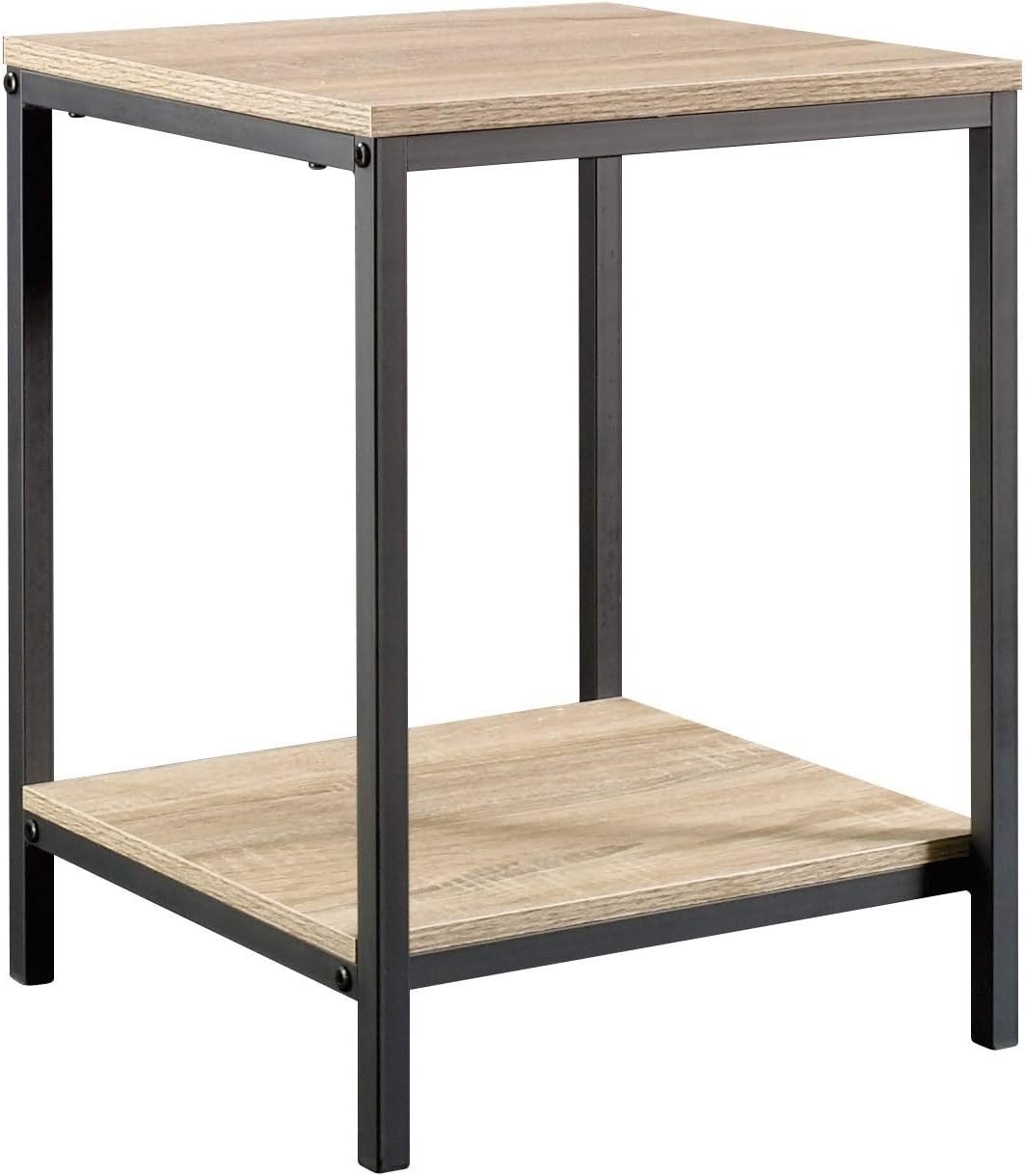 Sauder North Avenue Side Table, L: 15.51" x W: 15.51" x H: 20.00", Charter Oak Finish Charter Oak Finish Industrial