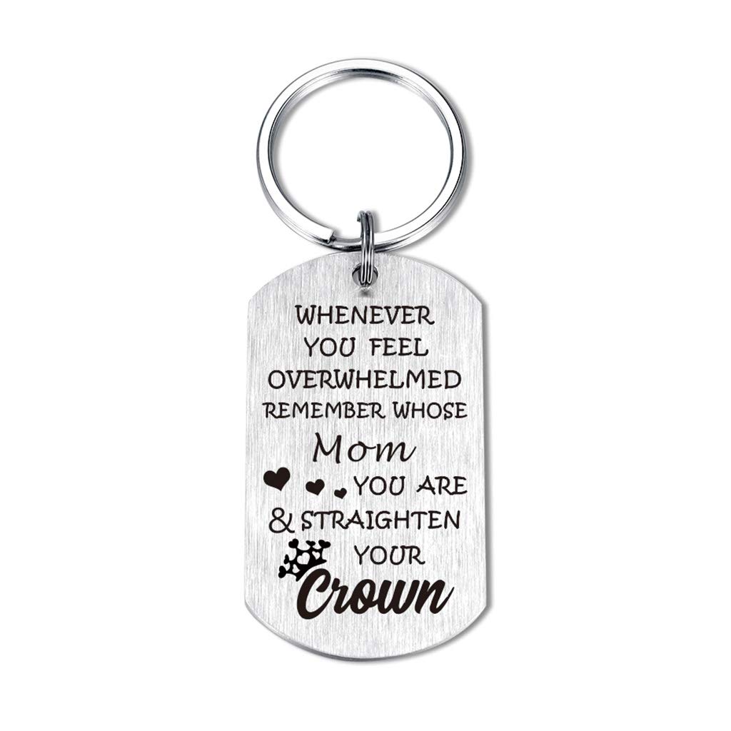 Remember Whose Mom Dad You are Funny Gifts for Mother Father Keychain Birthday Present