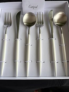 セール価格　正規品　クチポール　GOA　ブラウン＆シルバー　基本５種×各２本 Cutipol GOA ブラウン×シルバー｜カトラリー｜オルネ ド