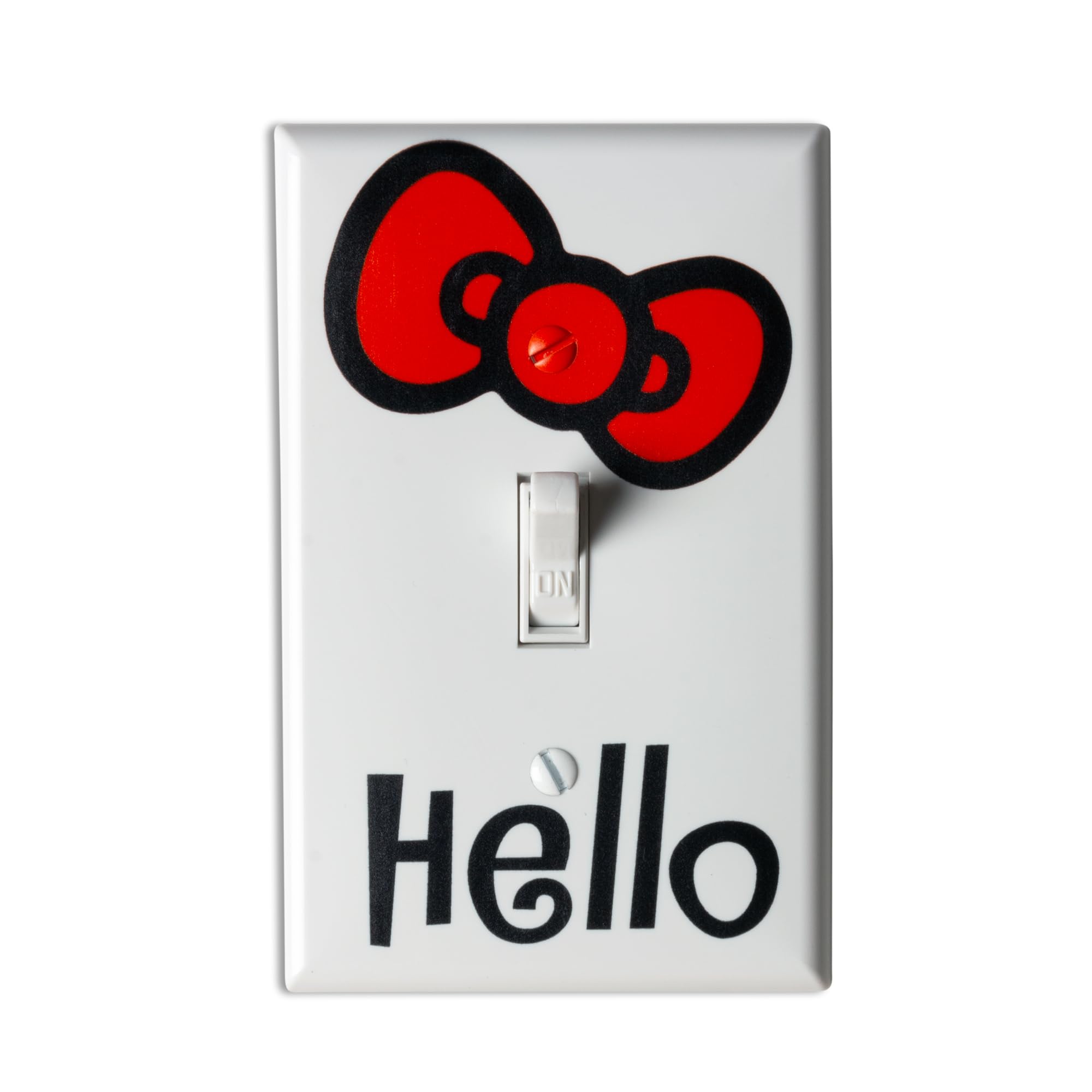 Hello Light Switch Cover - Wall Plate Room Decor Bow WP-10