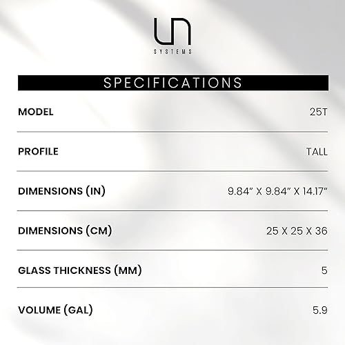 Miniatura 118 de Ultum Nature Systems - Acuario sin marcos ultratransparente, cristal con poco hierro, bordes con corte a inglete a 45º, grosor de 13/64 a 15/32