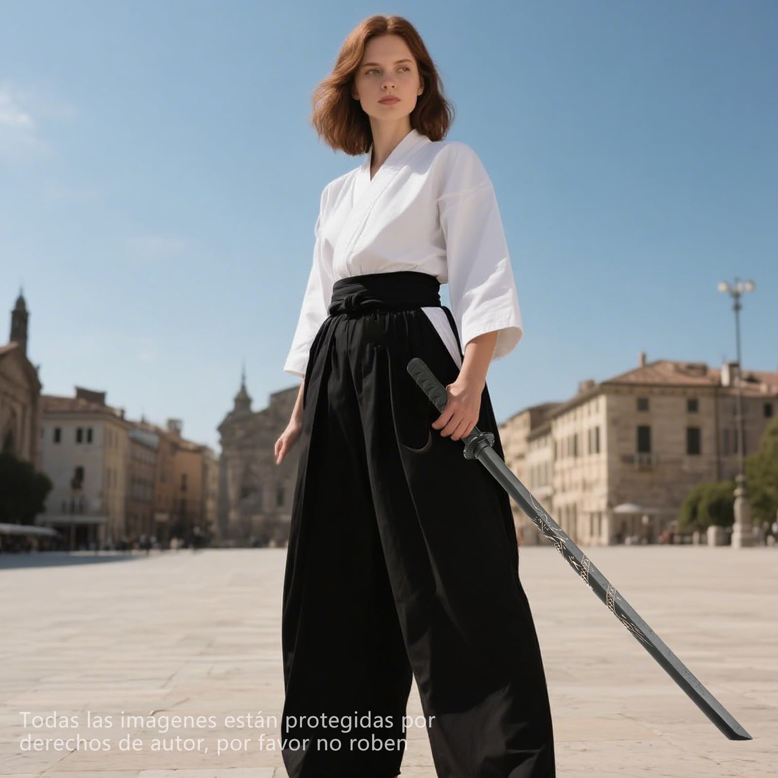 Bokken Kendo Espada Katana de Madera para Entrenamiento Cosplay (Dragón)