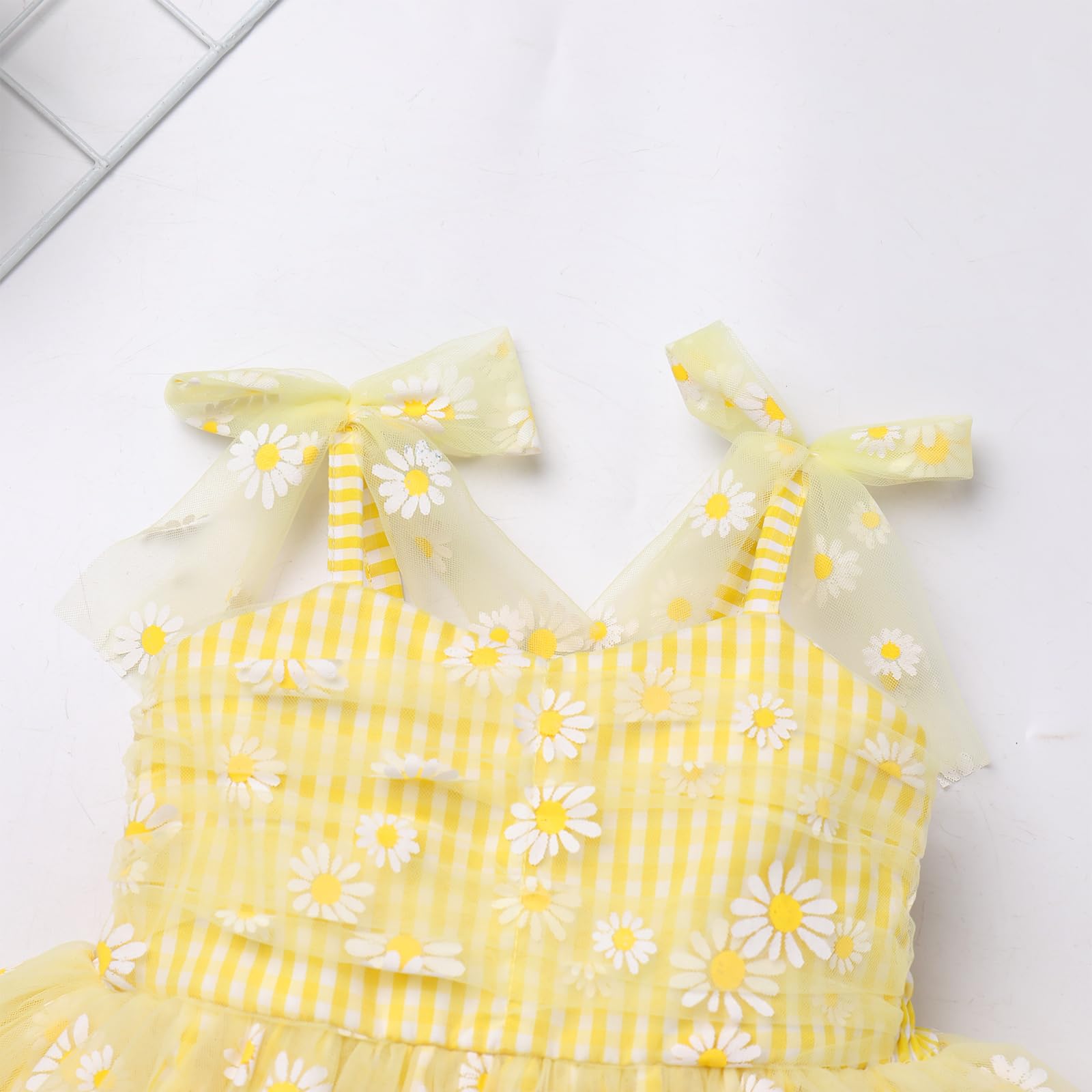 Odizli Vestito da bambina senza maniche con paillettes glitterate principessa, tutù in tulle,