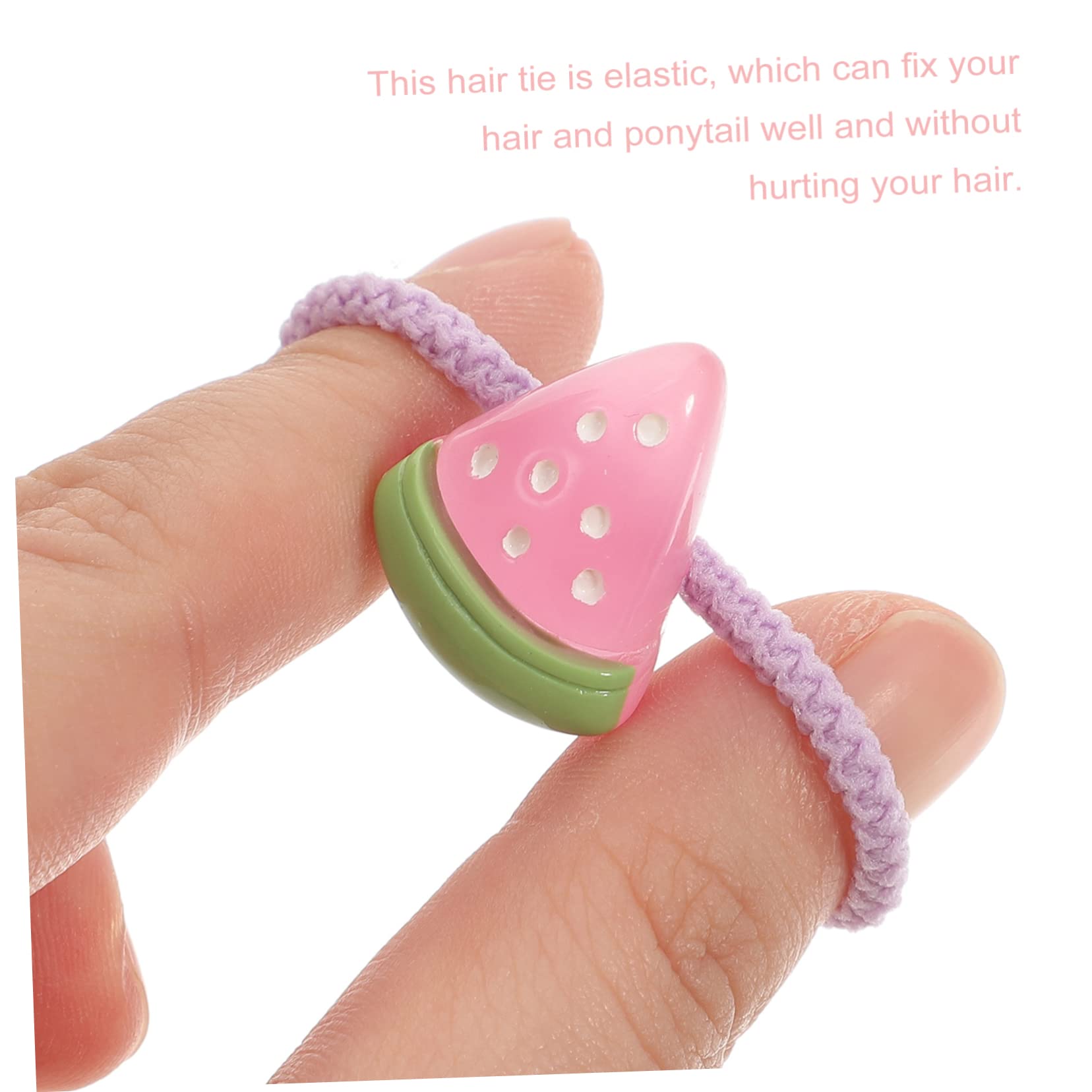 minkissy 50piezas Elásticos De Pelo Para Niñas De Accesorios De Cabello Formas De Frutas Coloridas Para Fiestas y Uso Diario Resistente y Atractivo