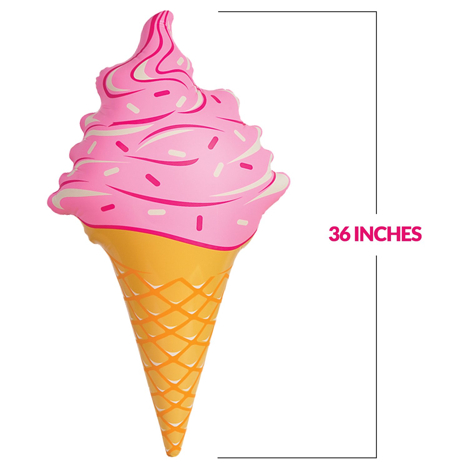 Inflatable Ice Cream Cones (Pack of 4) 36 inch Inflatable Pool Toy