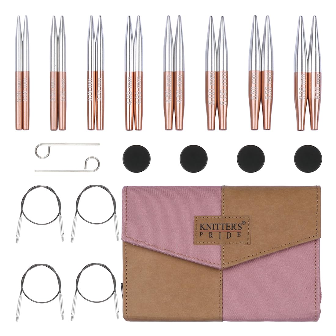 Knitter's Pride Rosemist mini Interchangeable Needle Tips 5 cm, Sizes 3–6 mm, 1 piece