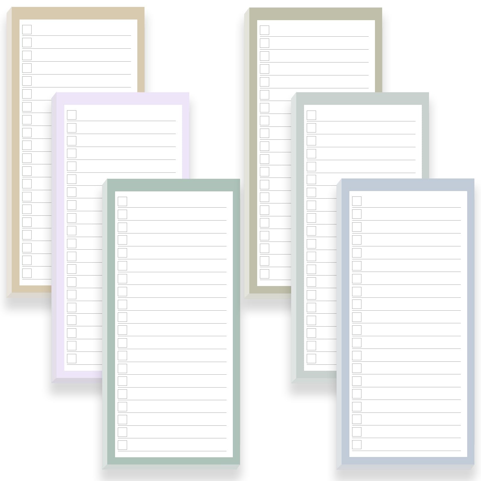 BIPEND 6 Pack Magnetic Notepads for Refrigerator, Grocery List Magnet Pad for Fridge, 50 Sheets per Note Pads To-Do List, Shopping List(300Sheets)
