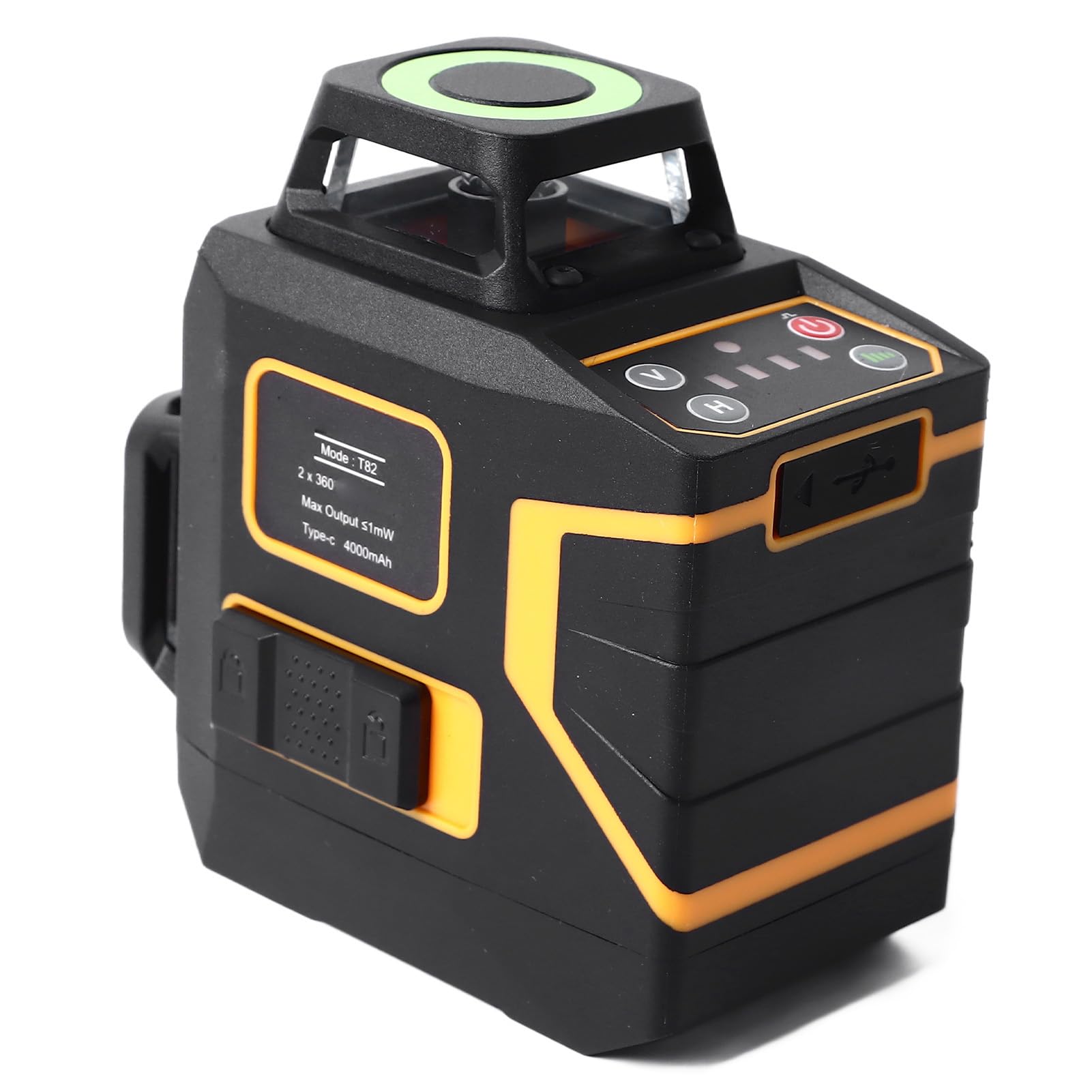 Nivelador de Línea Láser, Herramienta de Nivel de Haz Verde Autonivelante de 360 ​​grados con Autonivelación Automática y 4 Modos, para Decoración Interior y Exterior