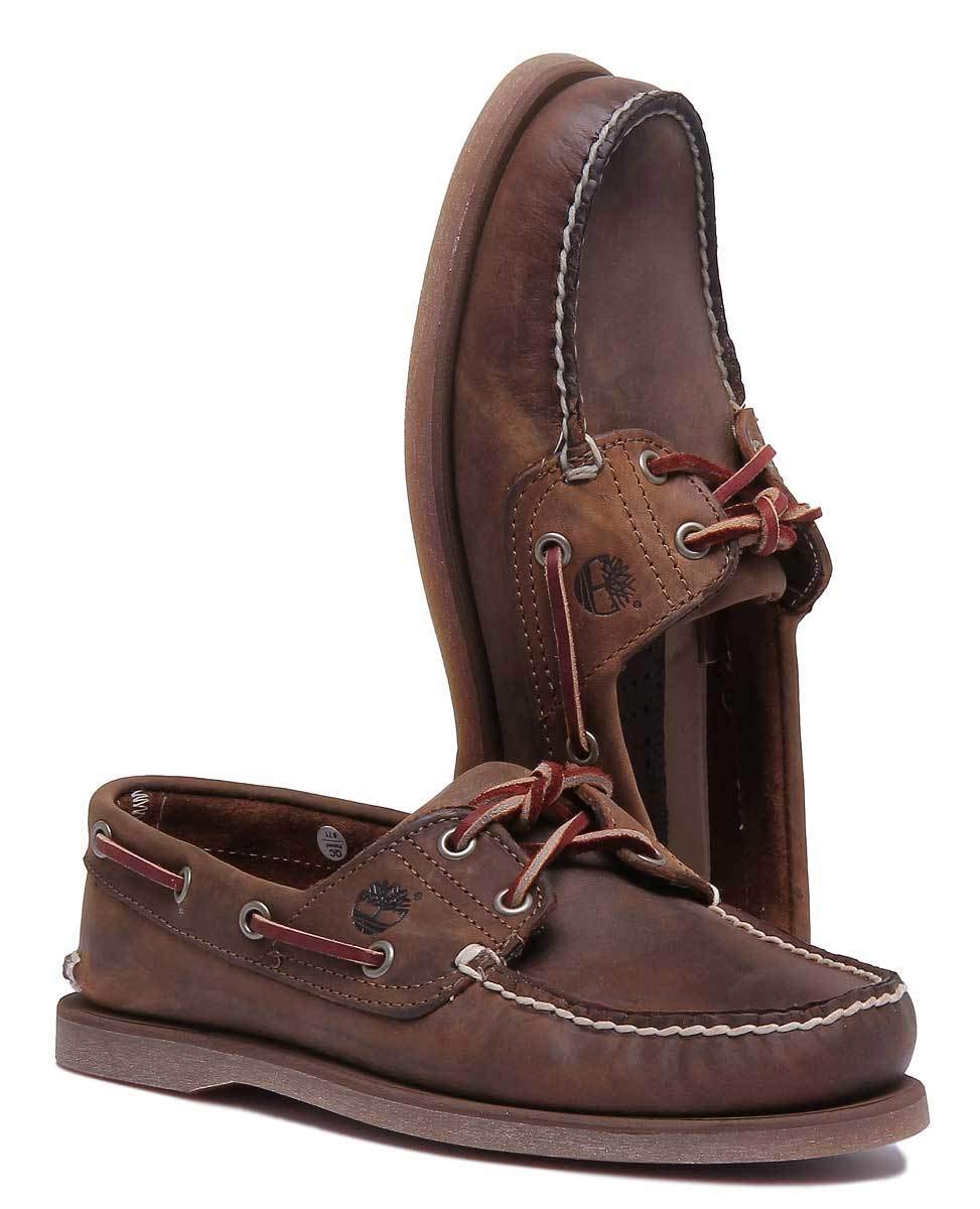 Timberland Classic 2 Eye, Scarpe da Barca Uomo, Marrone Gaucho Roughcut Smooth, 41 EU