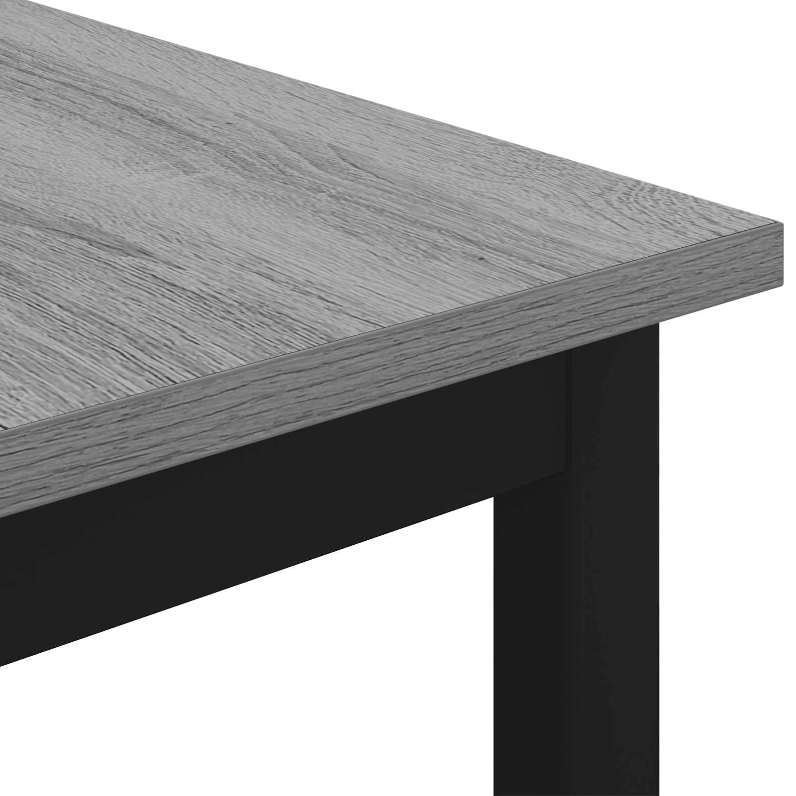 Couchtisch Graues Sonoma aus Holzwerkstoff 60 x 50 x 36 cm mit Metallfüßen moderner Wohnzimmertisch rechteckig für Sofa Lounge Beistelltisch mit großer Ablagefläche