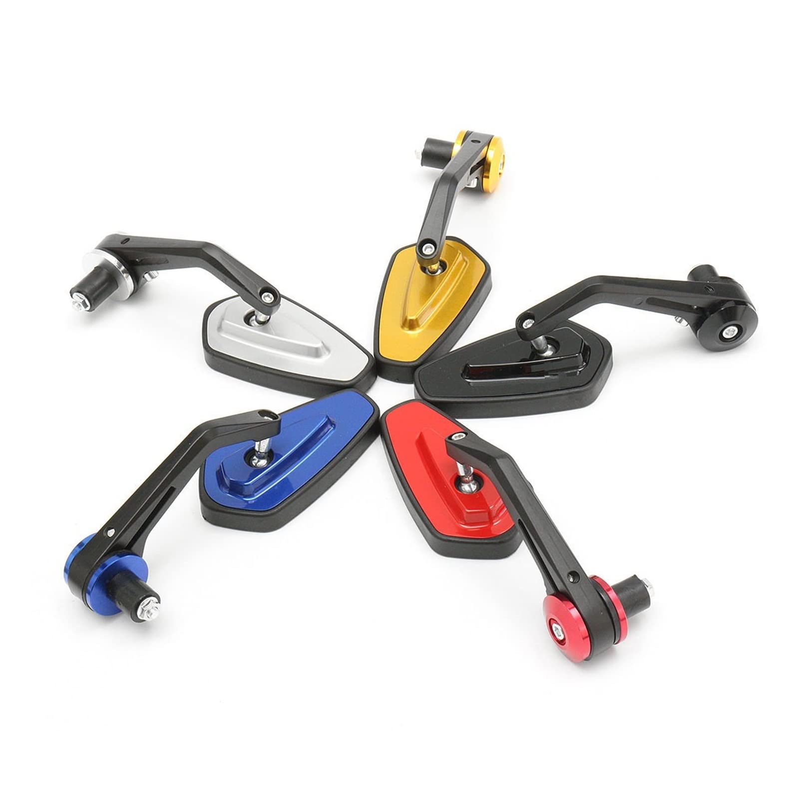BAFAFA Rétroviseur Latéral Guidon Rétroviseur Moto Moto Aluminium 7/8 "22mm Barre Fin Côté Rétroviseur Moto Vélo Guidon Rétroviseurs