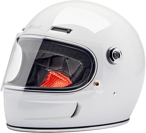 Biltwell Gringo SV ECE R22.06 - Casco de moto (brillante, color blanco brillante)