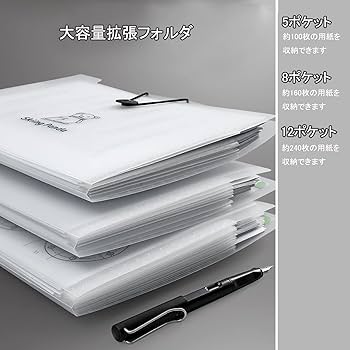 Amazon | DY.2ten ドキュメントファイル A4 3点セット 5 8 12ポケット