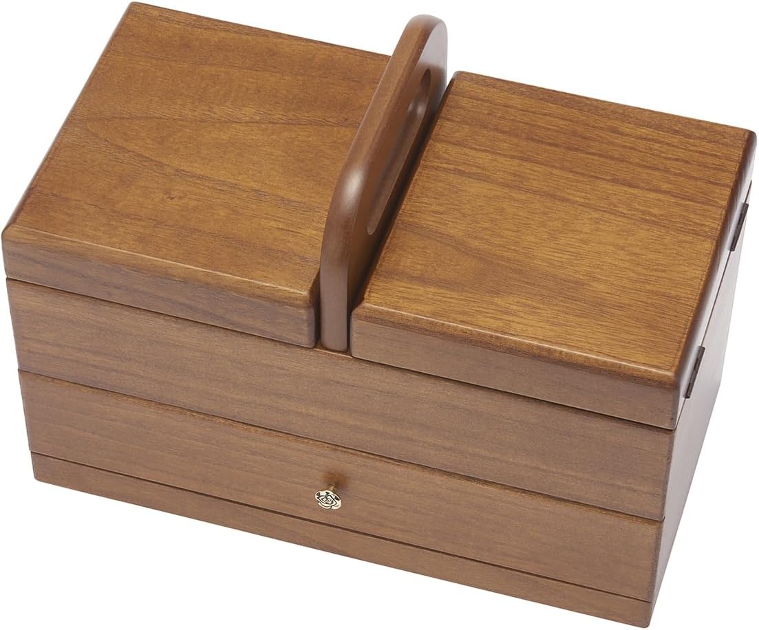 裁縫箱　木製 裁縫箱 『木製ソーイングボックス ナチュラル WS-03』 ユザワヤ限定