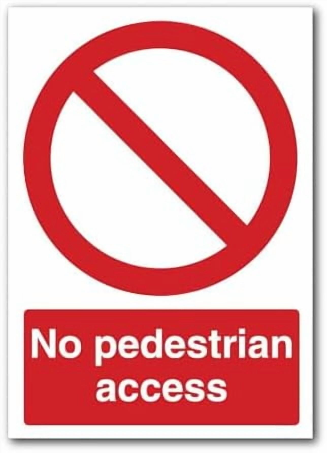 (2-Pack) Metal Tin Sign No Pedestrian Access Sign 8 x 12 inch for Industrial & Commercial Series