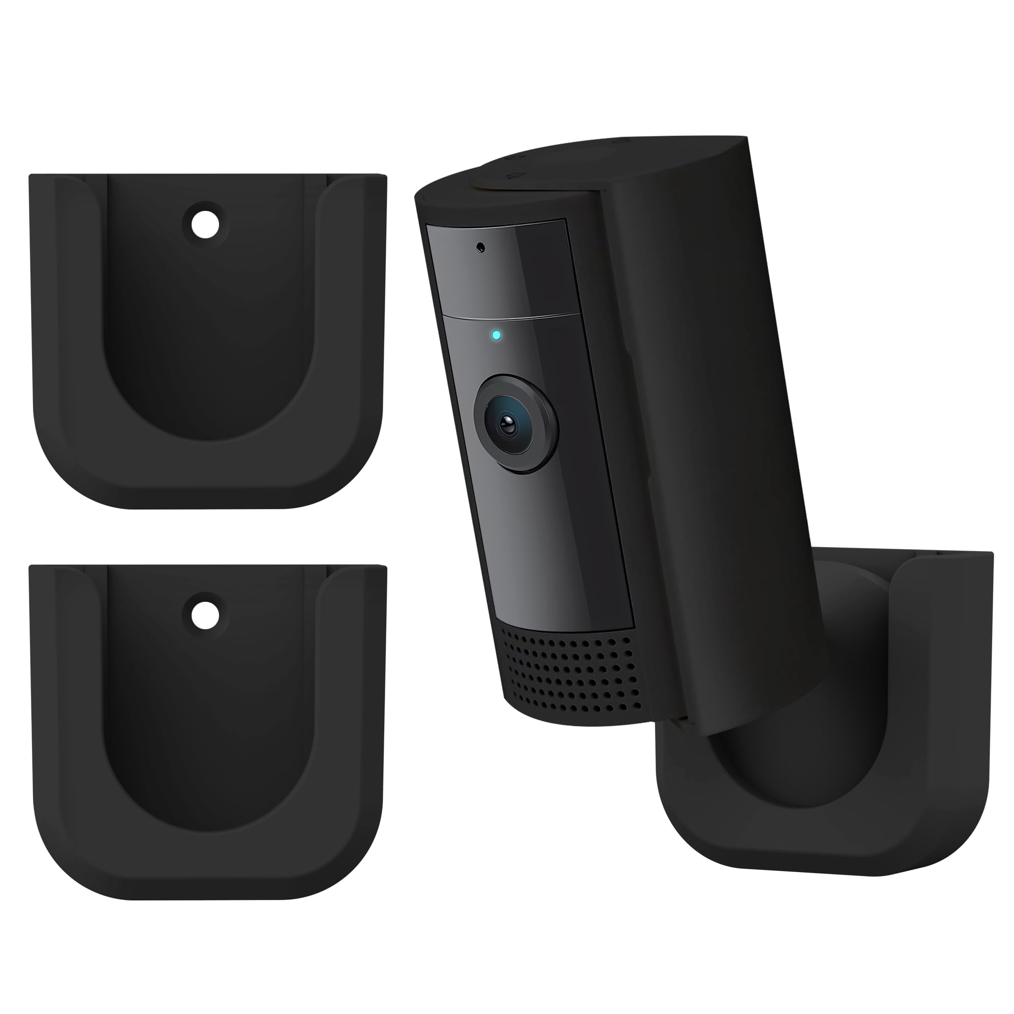 Ring Indoor Cam samoprzylepny uchwyt ścienny, mocny klej trwały stojak do montażu kamery pierścieniowej do kamery wewnętrznej, dwa sposoby instalacji łatwy w instalacji (czarny)