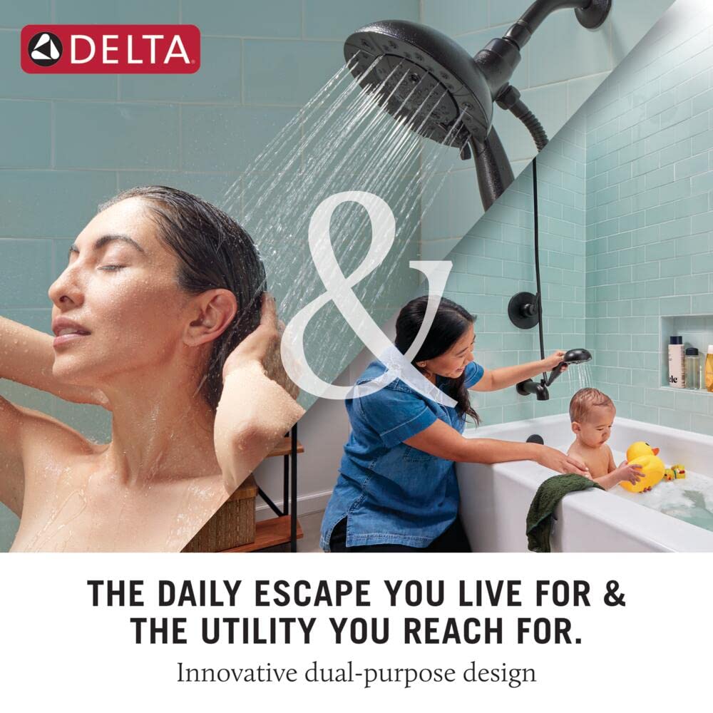 Delta 58480-pk In2ition H2Okinetic 5-setting TWO-IN-ONE alcachofa de ducha, 58480-BL-PK