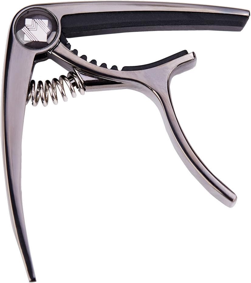 Guitar Capo,Massfun Capo for Acoustic Electric Classical Guitar [6 & 12 String] Ukulele Banjo Mandolin and Bass Quick Change Trigger Key Clamp Universal Guitars Accessories (Gun-Black)
