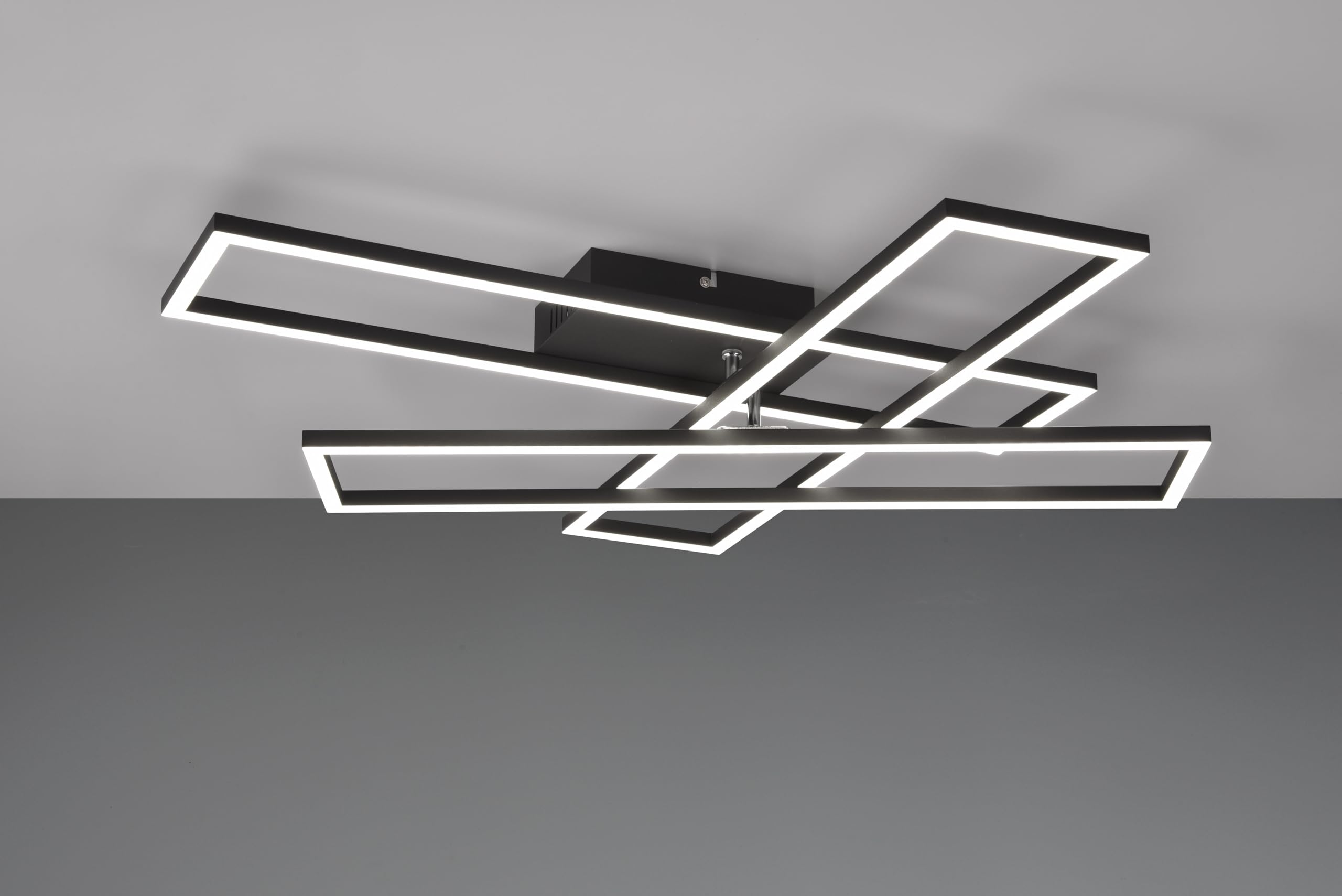 Reality Leuchten Corso R64423132, metal matowy czarny, z diodą LED 36 W, pilot zdalnego sterowania