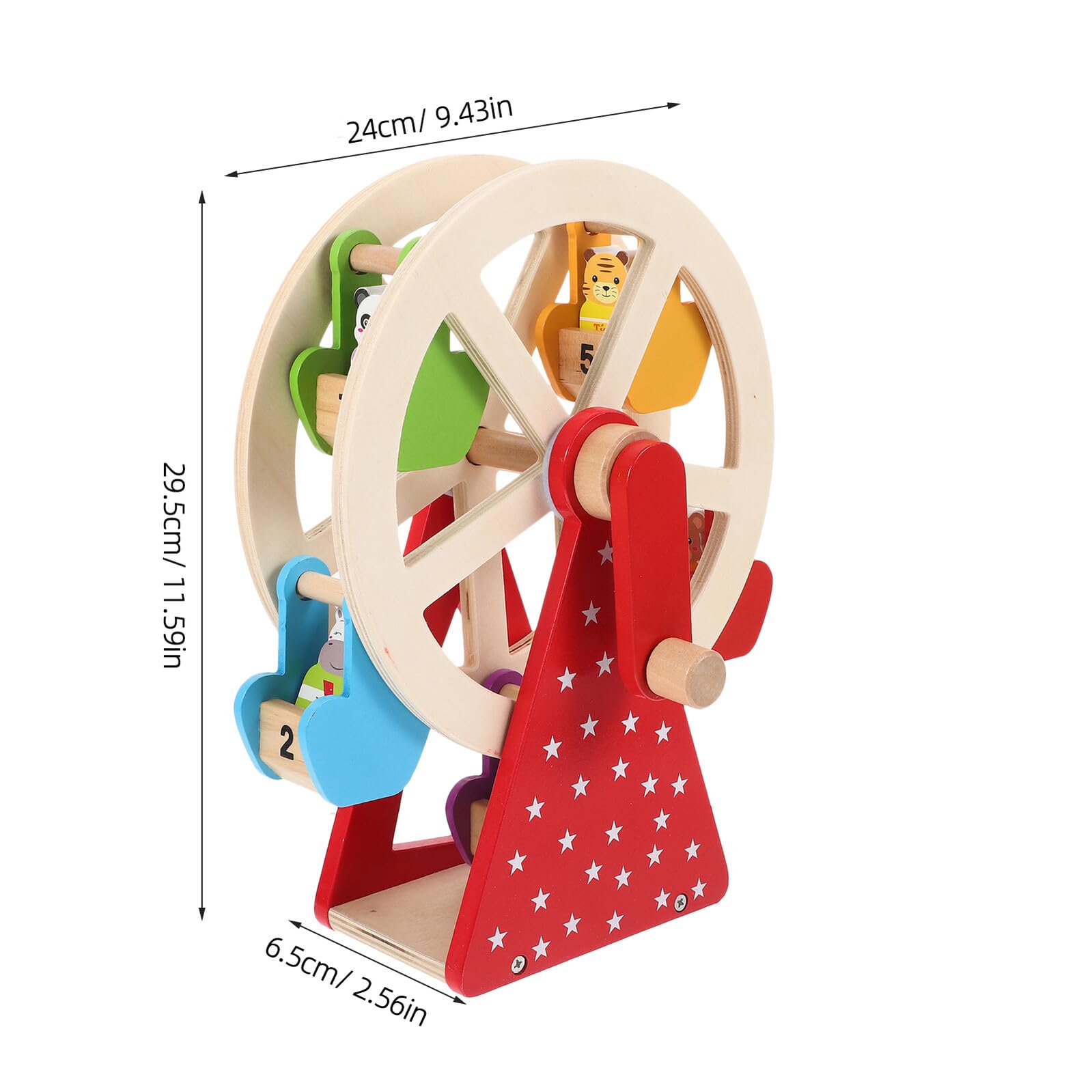 Giocattolo in Legno Rotante per Bambini, Gioco Educativo Interattivo | Design Cartone Animato Carino, Stile Delicato e Curioso, per Ragazzi e Ragazze, Gioco Genitore-Figlio