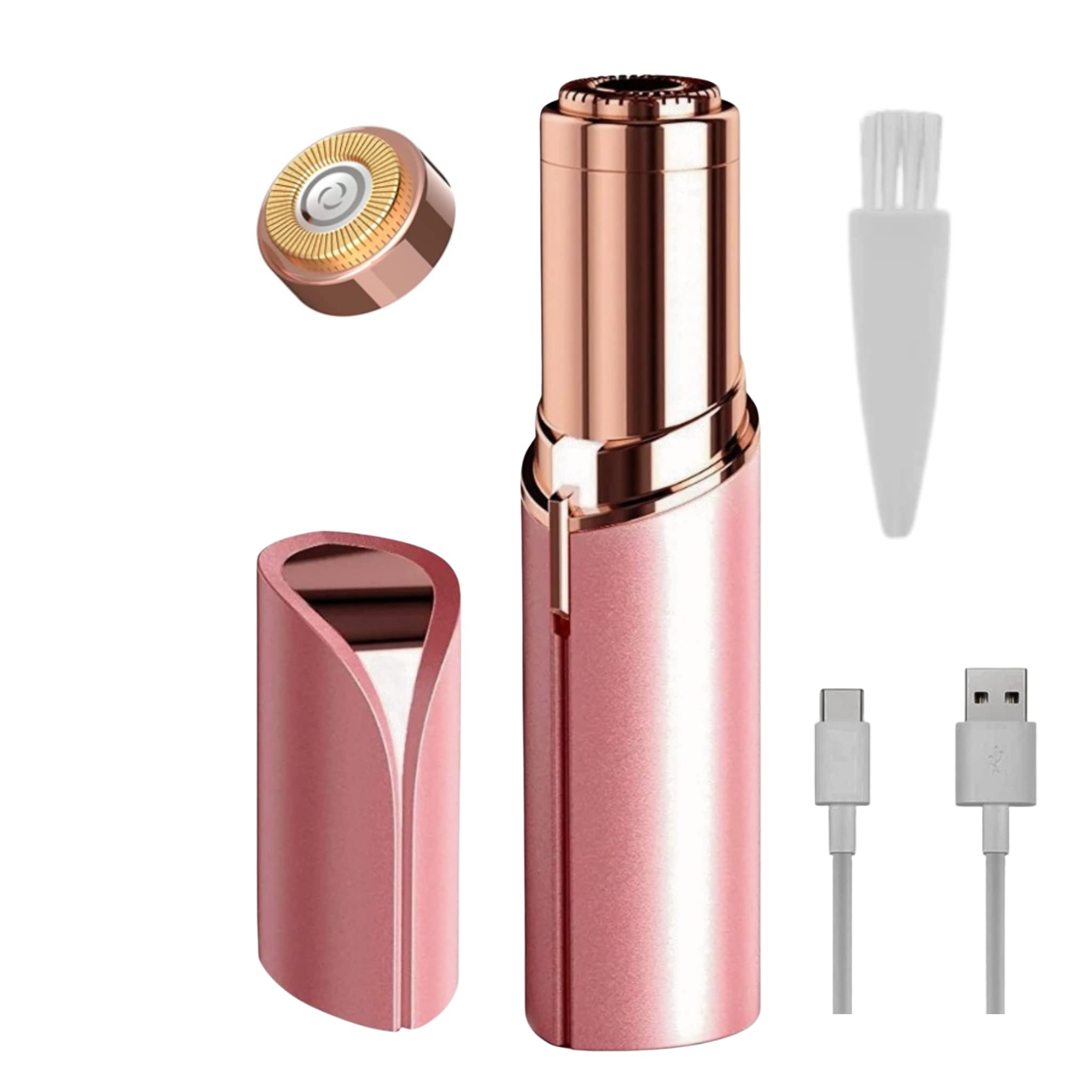 Facial Body Hair Remover for Women Electric Face Razor with Led Light for Instant and Painless Safe Trimmer