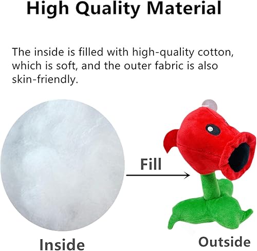 Miniatura 3 de JHESAO Juego de 3 piezas de guisantes de peluche de plantas y zombis, juguetes de zombis, peluches de PVZ, 1, 2, muñeco suave de peluche, guisante 3