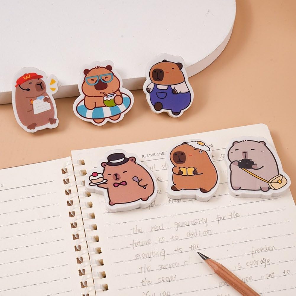 Gommes Capibala Mignonnes pour Enfants, Surprise De Dessin Animé pour Étudiants, Dessin, Écriture, Fournitures Scolaires