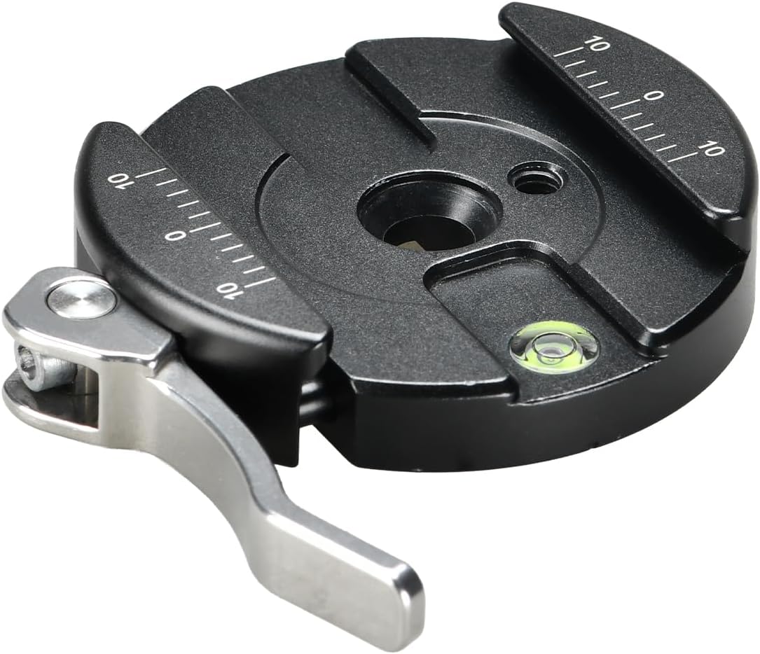 SUNWAY 58mm Round Arca Swiss Clamp,Lever QR Clip for Tripod Head