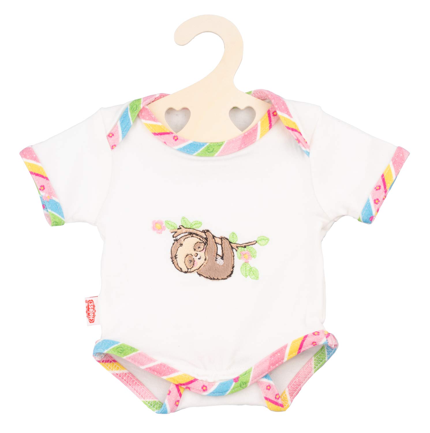 Heless 1911 Bodysuit for Dolls, Sloth Fleecy, Size 28-35 cm, Multicoloured