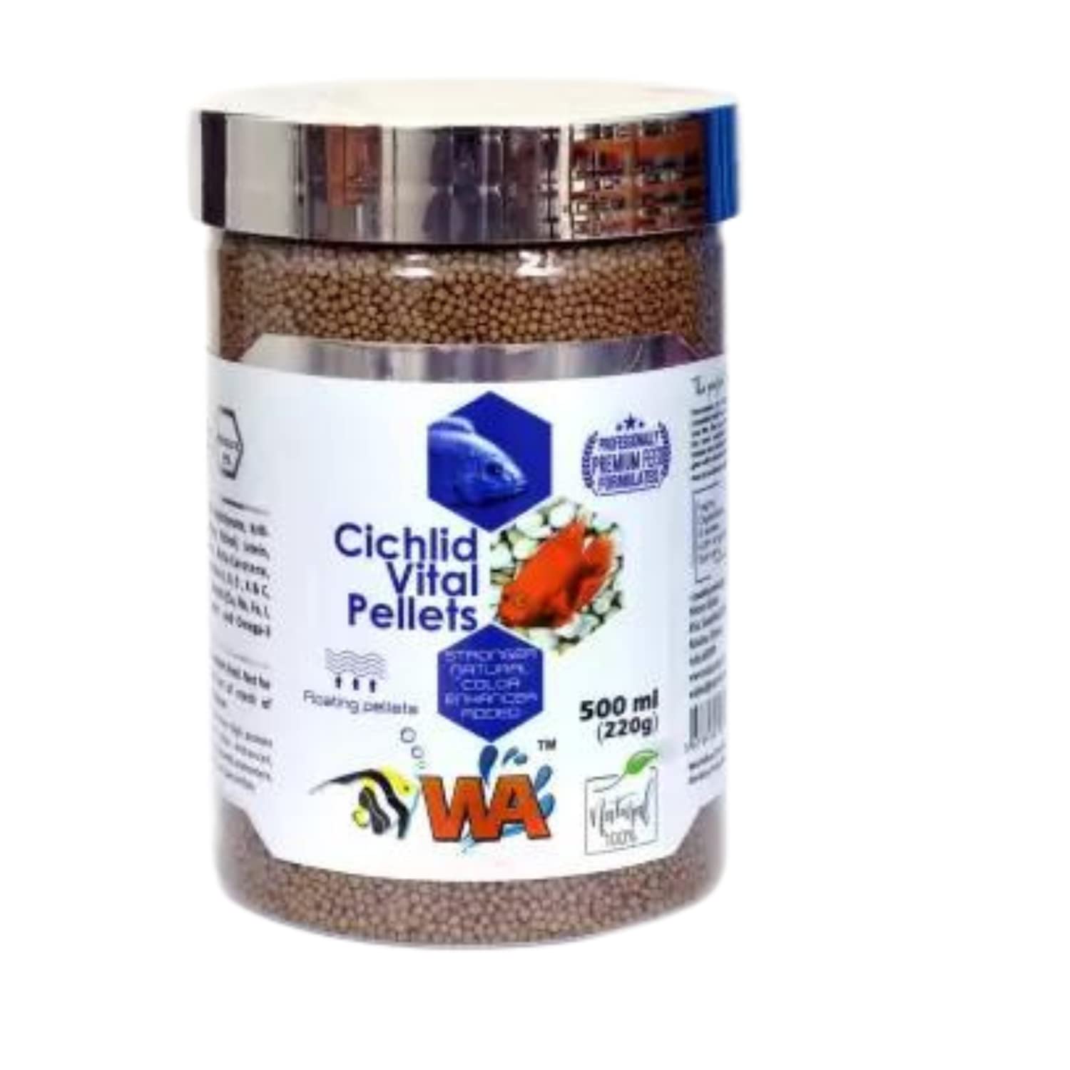 WA Cichlid Vital Floating Pellet Feed - 500ml/220g | High Protein Feed for All Types of African and Cichlid | with Free Key Ring - Sold by Foodie Puppies (B0BPXPWD3K) Amazon Price History, Amazon Price Tracker