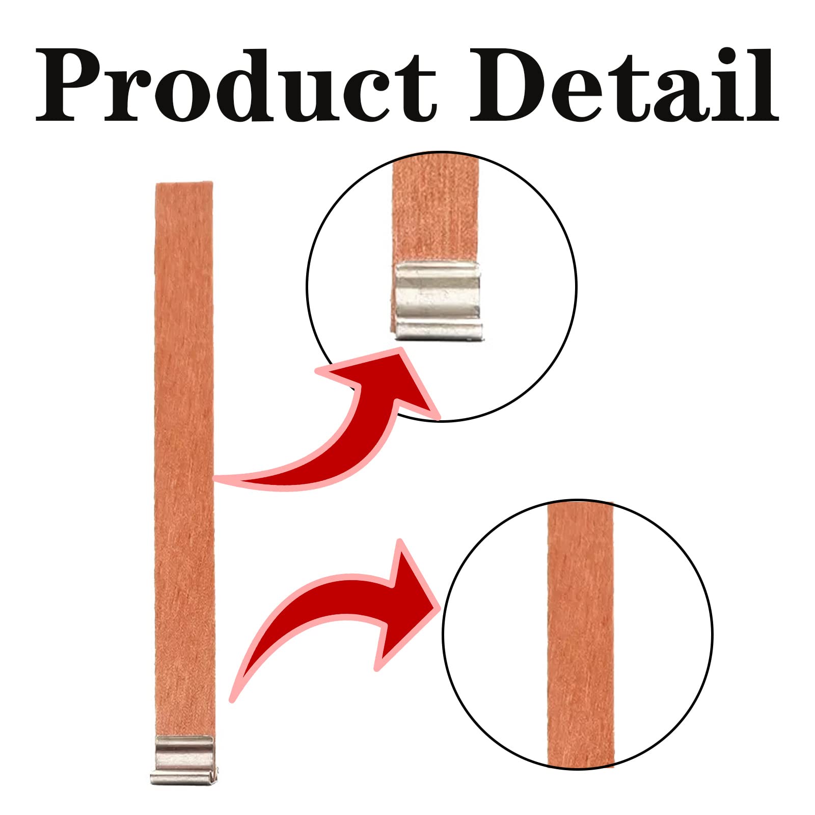 Stoppini Per Candele In Legno Con Supporto Ferro | 25 Set | 1.3x13 Cm | Per Candele Fai Da Te - Foto 4