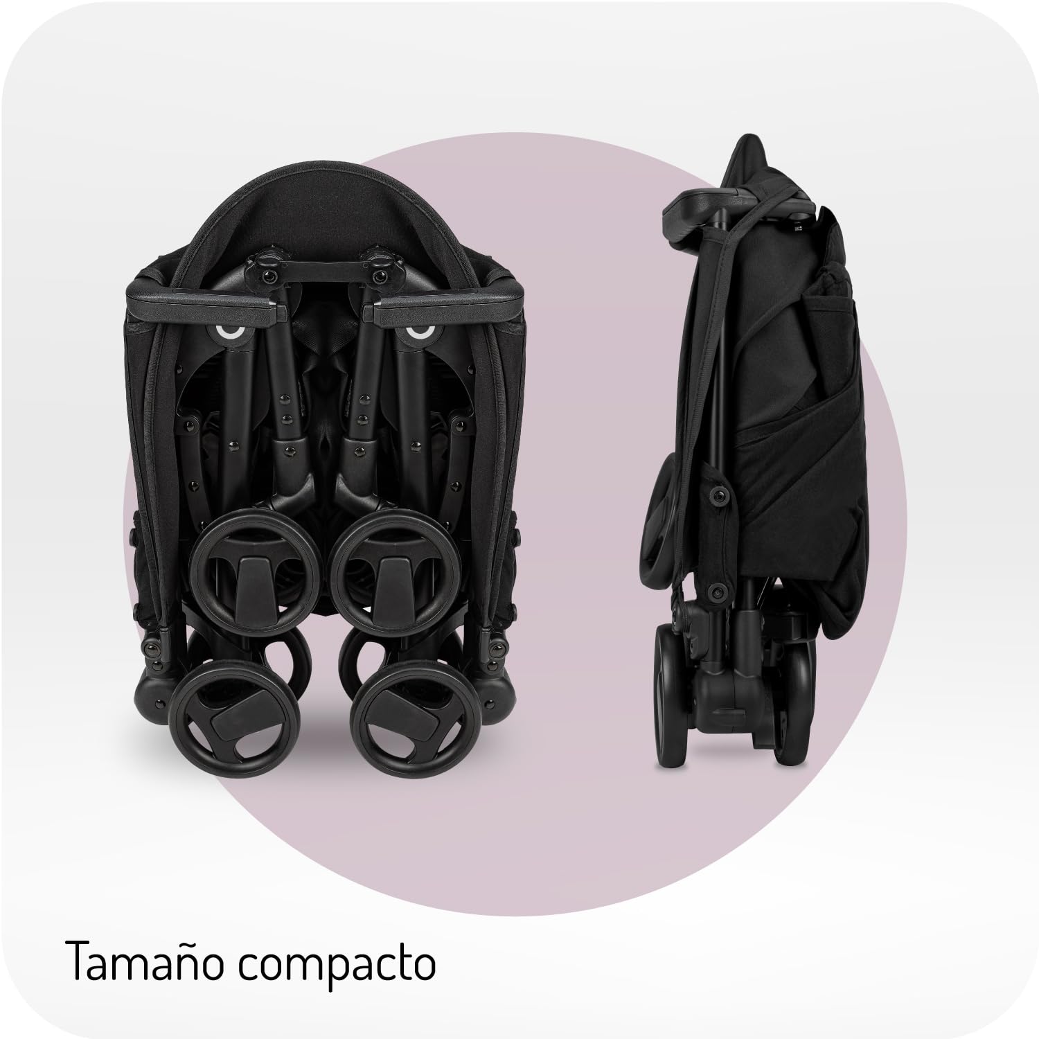Silla de Paseo MoMi GRACE Ligera, Plegable y Compacta para Avión, desde los 6 meses (hasta 15 kg), Carrito de Bebé Plegable con una Mano, Ruedas EVA, con una Mochila de Viaje, Peso 5.65kg