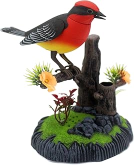 Electronic Bird Toys Electric Animal Pets Move Chirp Home Office Decor Decoration Kids Gifts