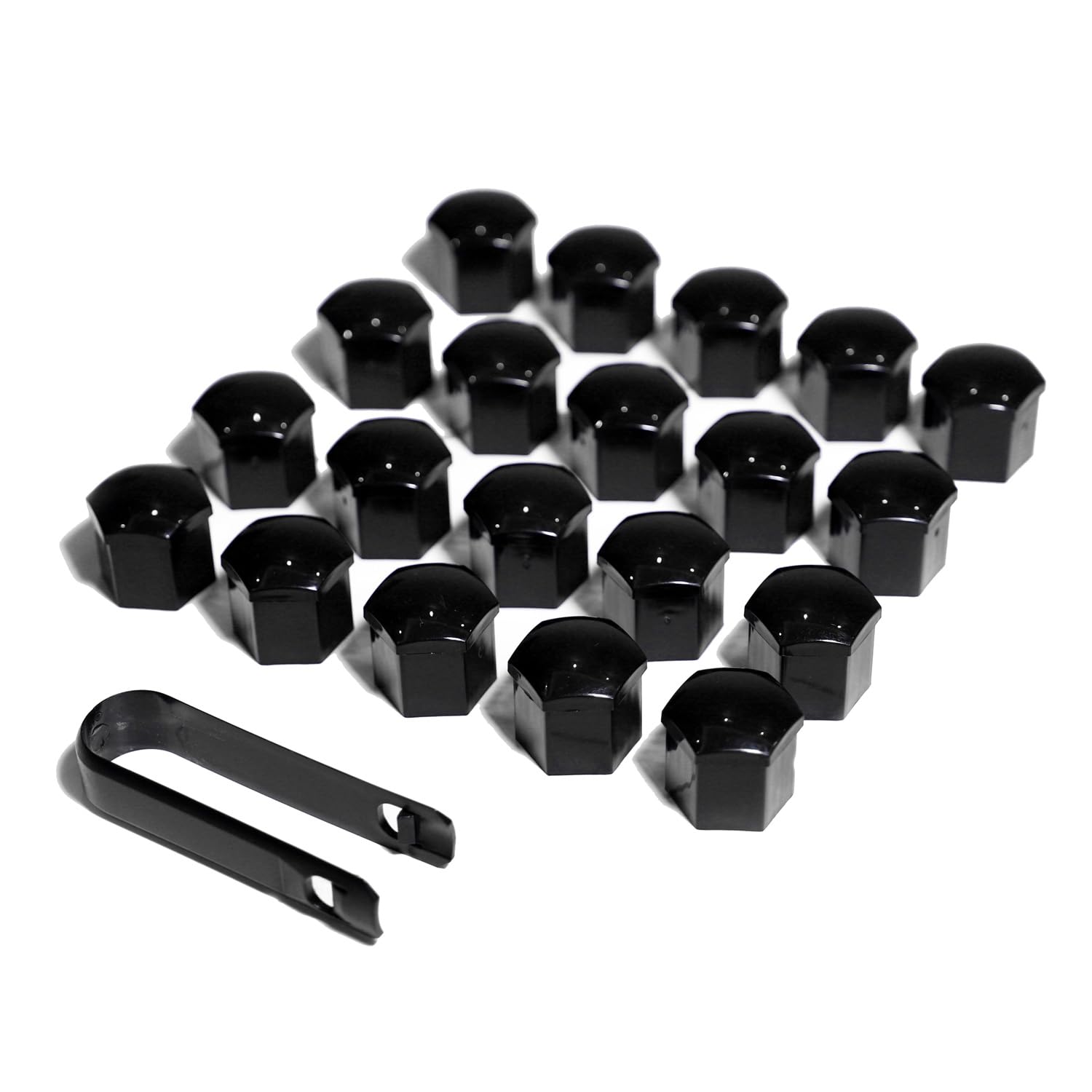TRACER Copribulloni per Ruote 17 mm Nero Copri Dadi Universali in Plastica