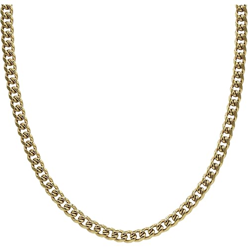 GLD Cuban Link Chain for Men and Women - Gold-Plated Micro Cuban Chain with Premium Storage Travel Pouch - Snatch-Proof Clasp, Sweat-Proof and Fade-Resistant - Lifetime Quality, Designed in Miami