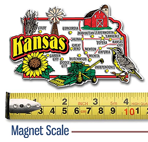 Set de 6 imanes decorativos del estado de Kansas miniatura 4