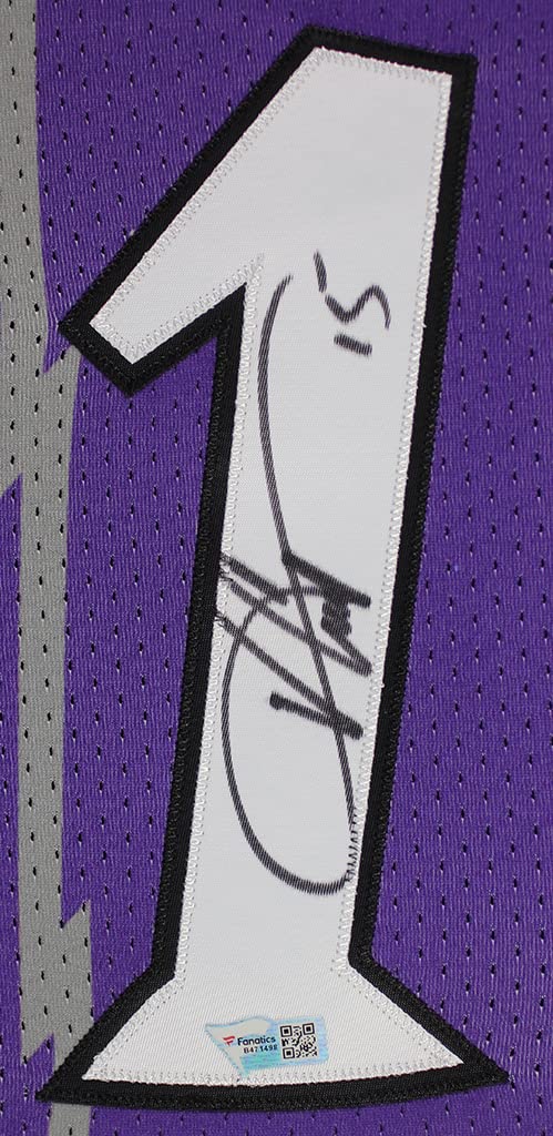 Vince Carter Autographed Purple Toronto Jersey - Beautifully